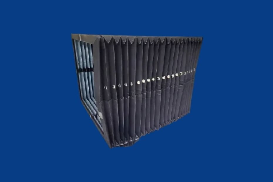 Proteção sanfonada para mesa elevatória